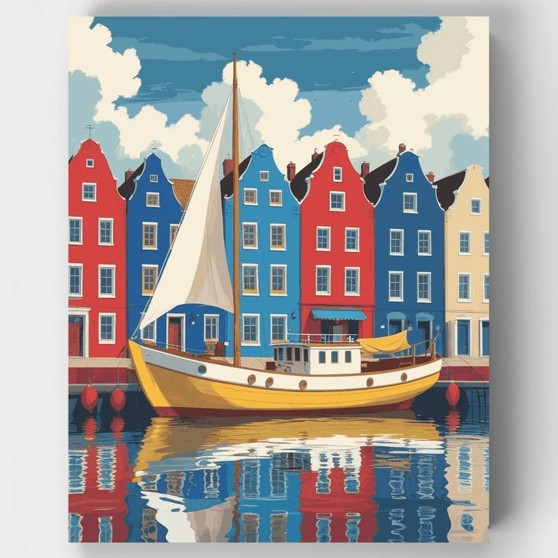 Copenhagen Harbor - Paint by Numbers Kit
