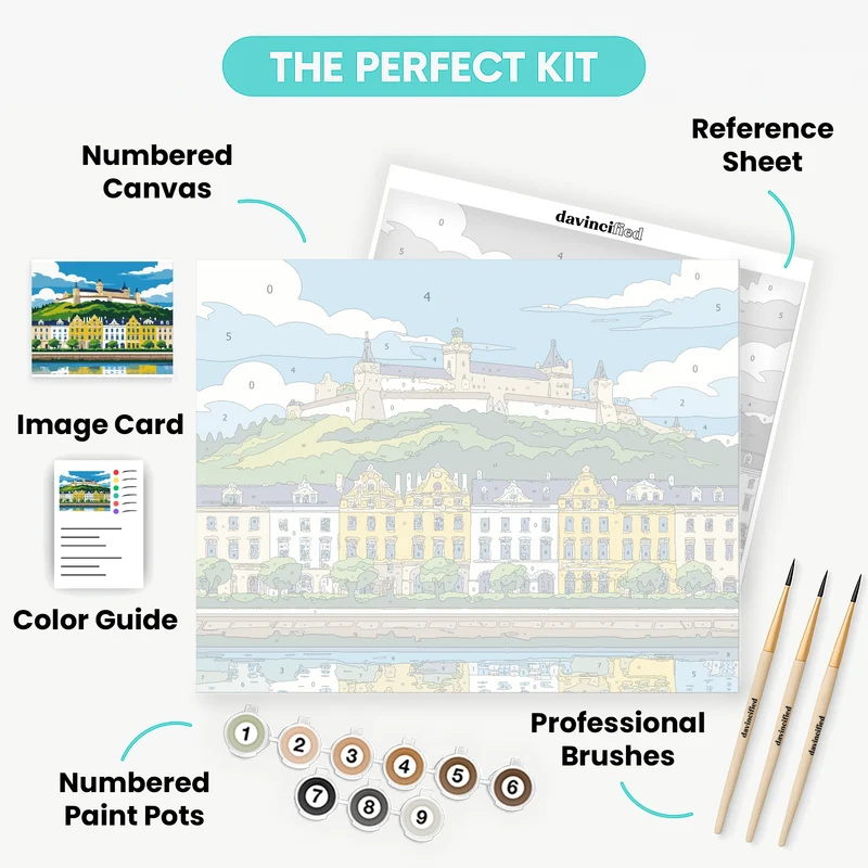 Würzburg Fortress - Paint by Numbers Kit