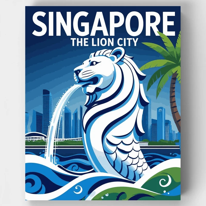 Singapore The Lion City - Paint by Numbers Kit