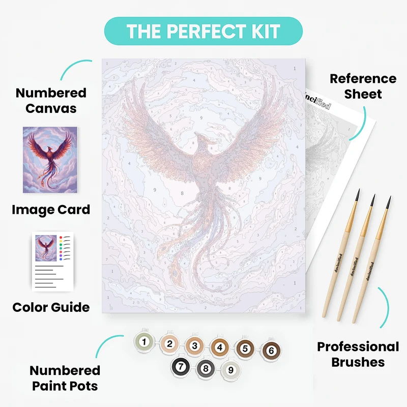 Celestial Phoenix Ascension - Paint by Numbers Kit