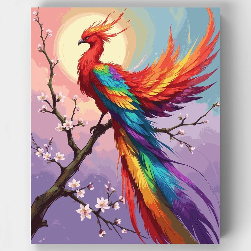 Rainbow Phoenix - Paint by Numbers Kit