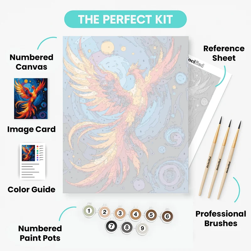 Blazing Phoenix Ascension - Paint by Numbers Kit