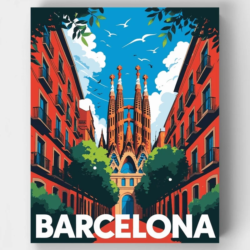 Barcelona - Paint by Numbers Kit