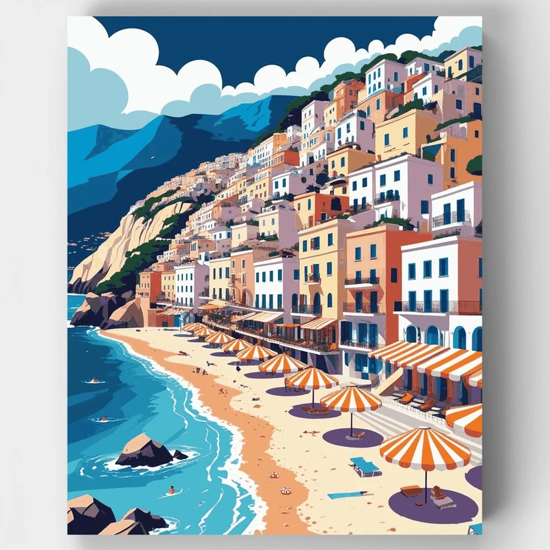 Amalfi Coast - Paint by Numbers Kit