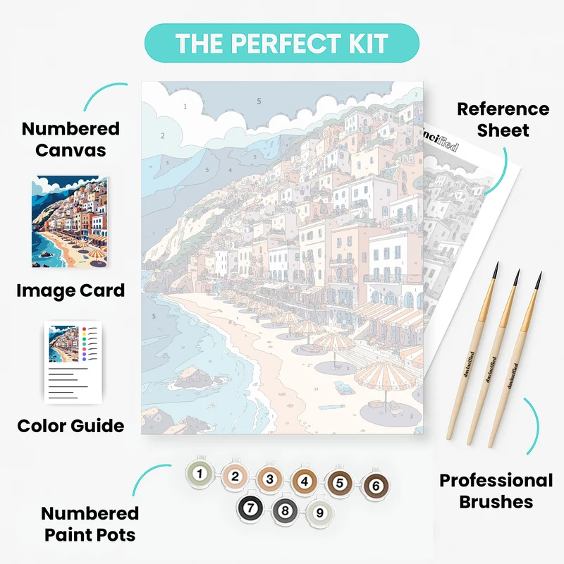 Amalfi Coast - Paint by Numbers Kit