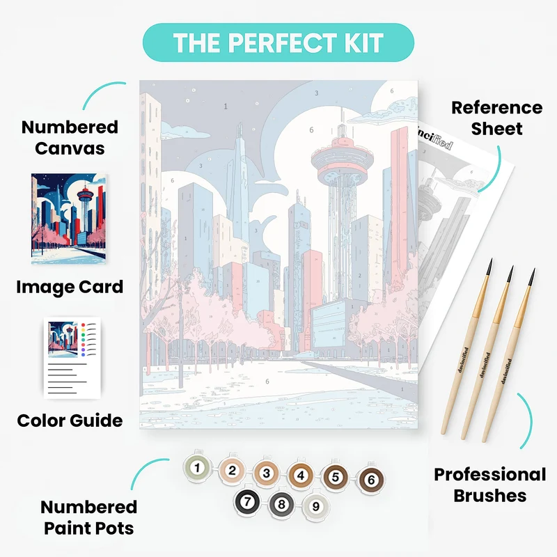 Calgary Winter Skyline - Paint by Numbers Kit