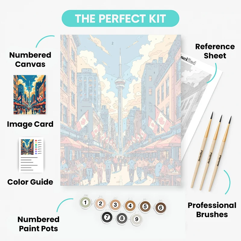 Toronto, Canada - Paint by Numbers Kit