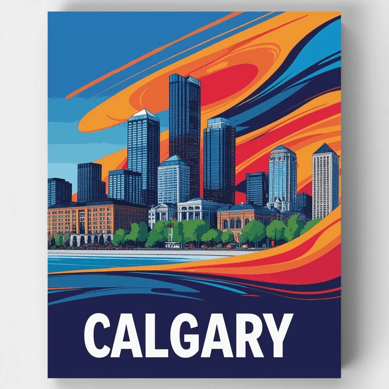 Calgary Skyline - Paint by Numbers Kit