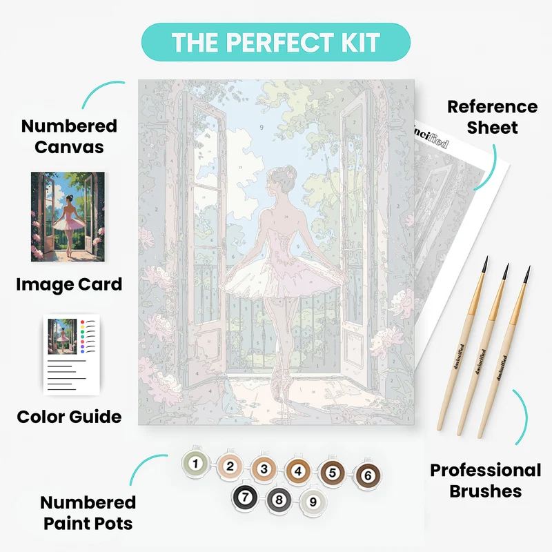 Ballerina at the Garden Door - Paint by Numbers Kit