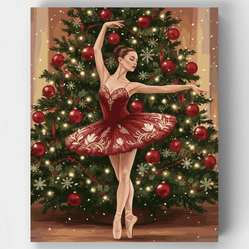 Christmas Ballet Dancer - Paint by Numbers Kit