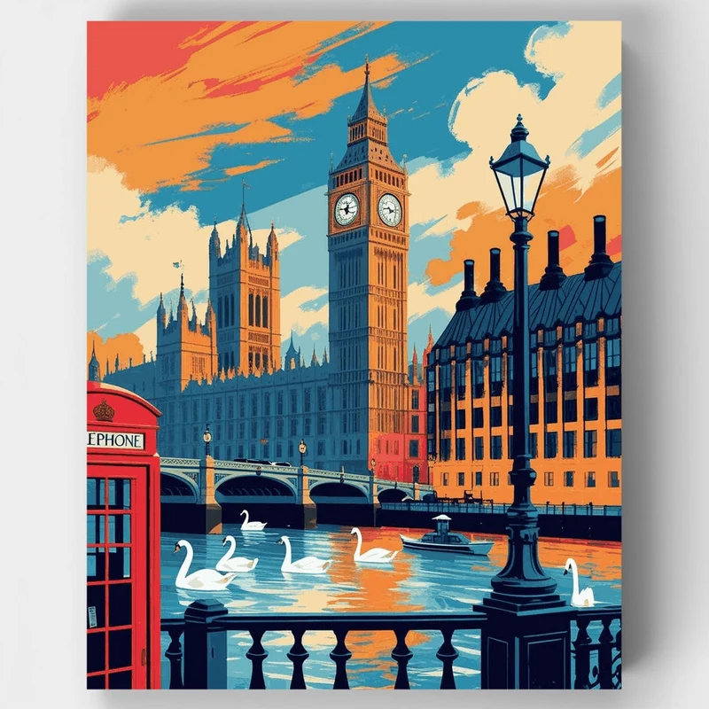 London Skyline - Paint by Numbers Kit