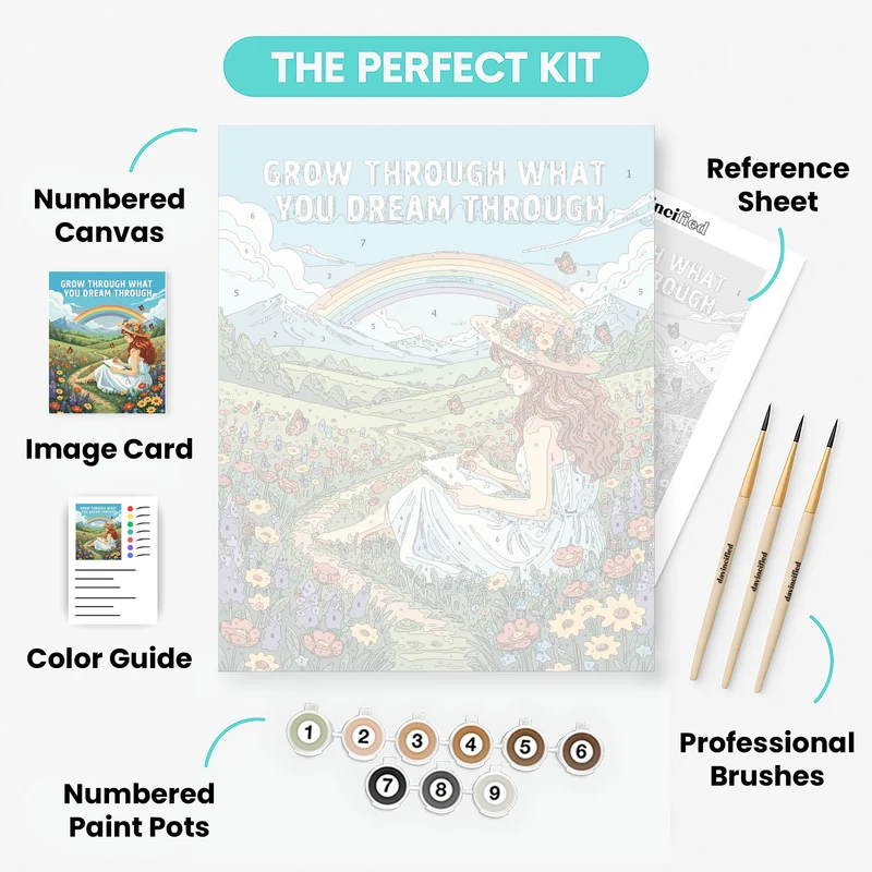 Grow Through What You Dream Through - Paint by Numbers Kit