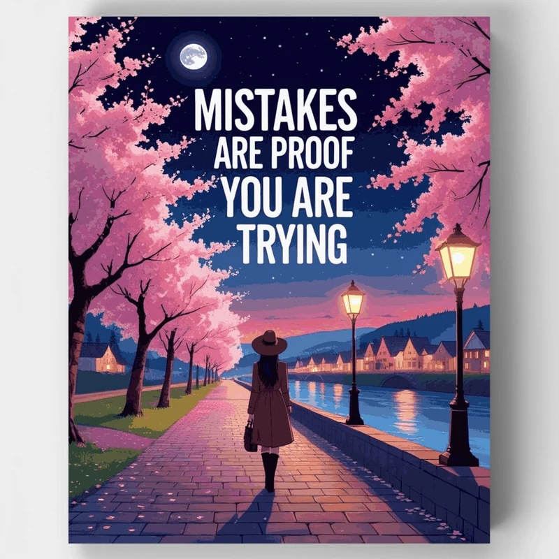 Mistakes Are Proof You Are Trying - Paint by Numbers Kit