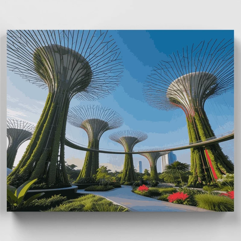 Supertree Grove Gardens - Paint by Numbers Kit