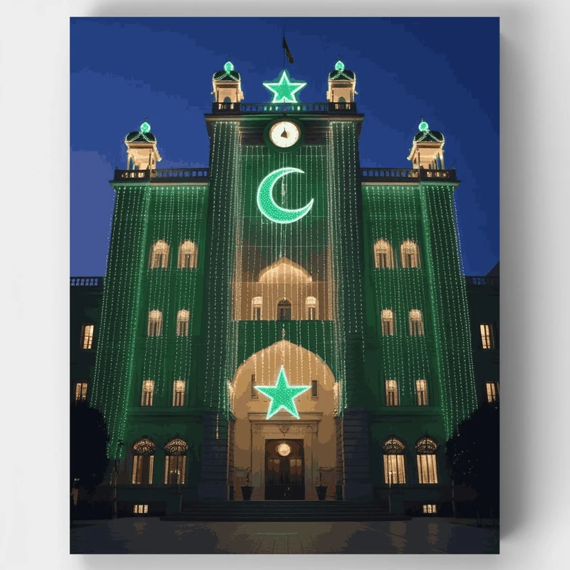 Pakistan Independence Day Celebration - Paint by Numbers Kit