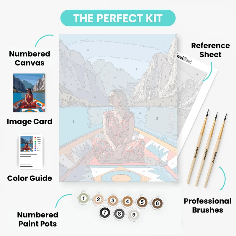 Mountain Lake Adventure - Paint by Numbers Kit