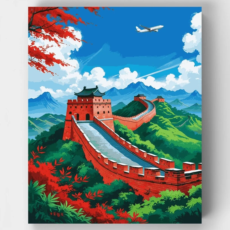 Great Wall Mountain Vista - Paint by Numbers Kit