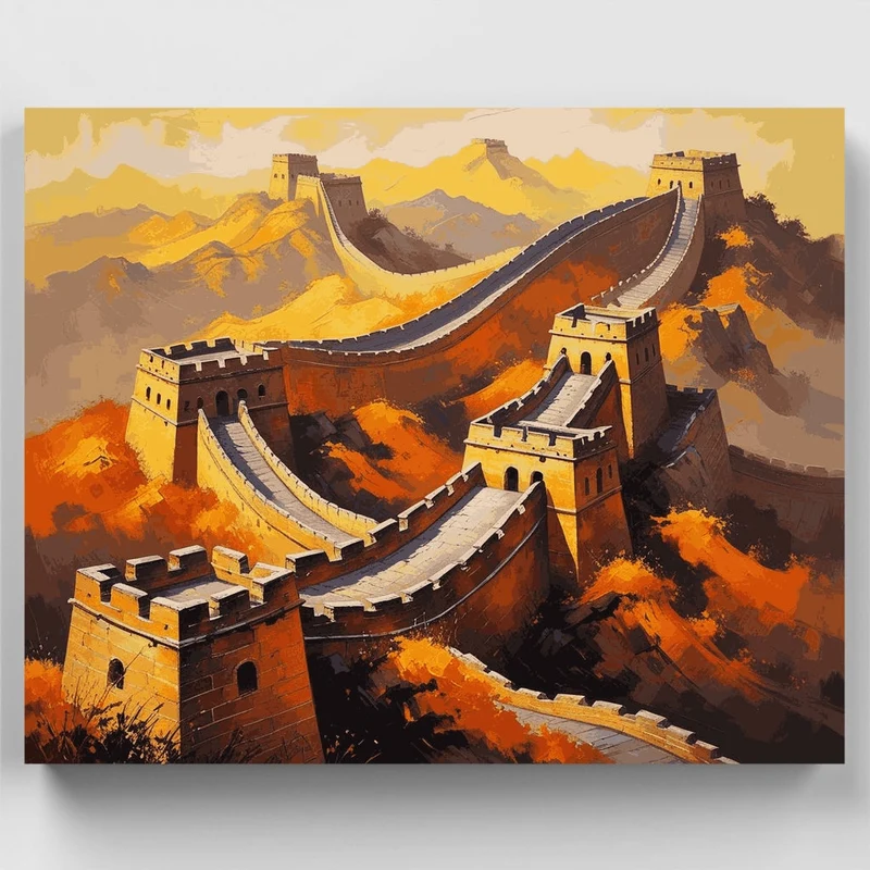 Great Wall Autumn Splendor - Paint by Numbers Kit