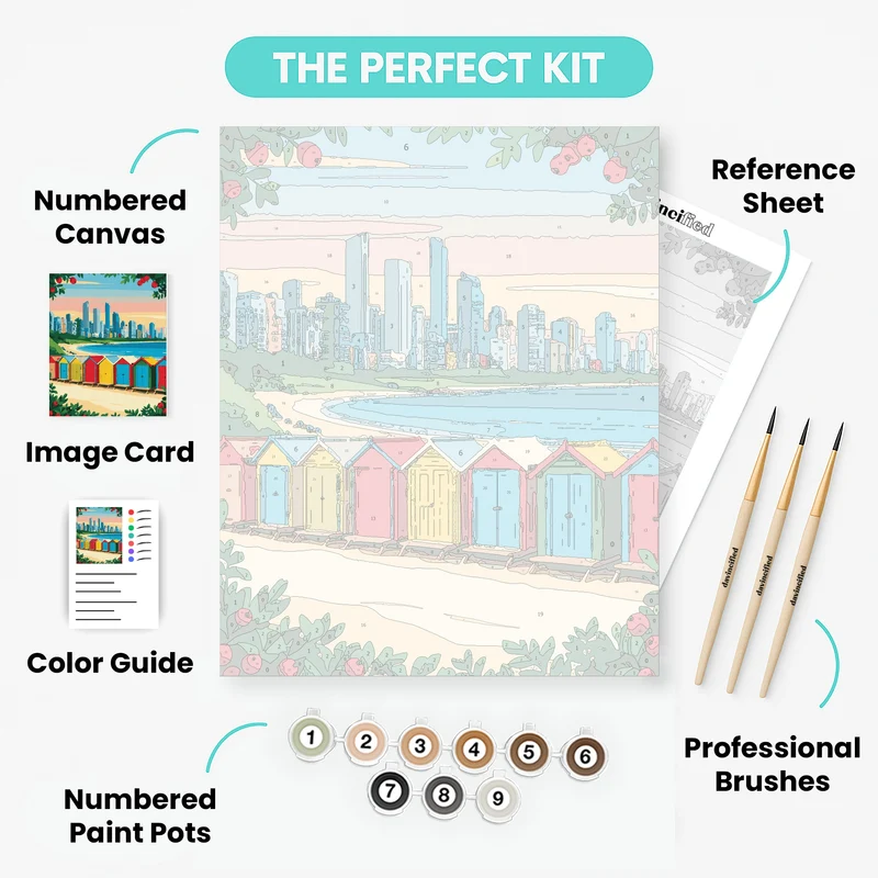 Brighton Beach Boxes - Paint by Numbers Kit