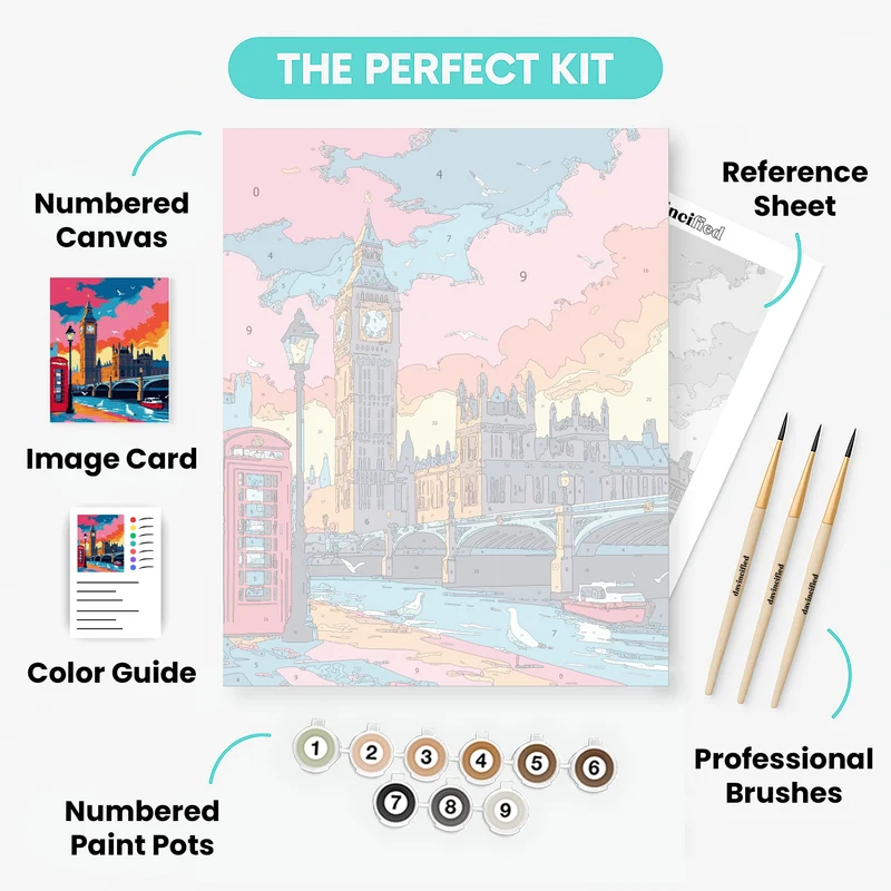 Westminster Bridge Seagulls - Paint by Numbers Kit