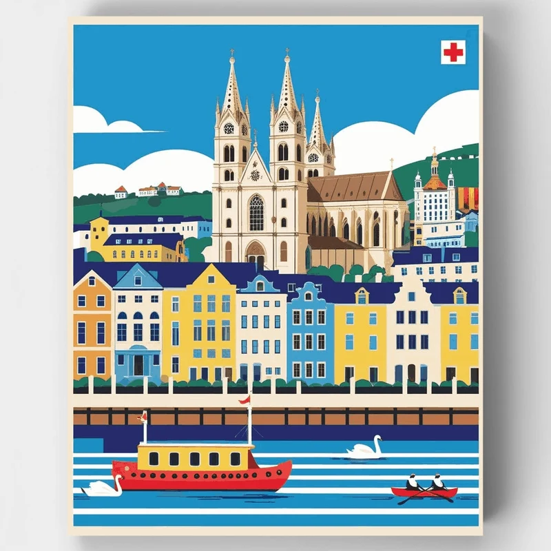 Cathedral Harbor - Paint by Numbers Kit