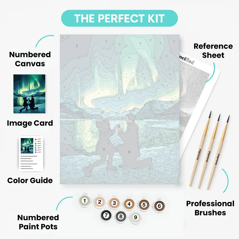 Northern Lights Proposal - Paint by Numbers Kit