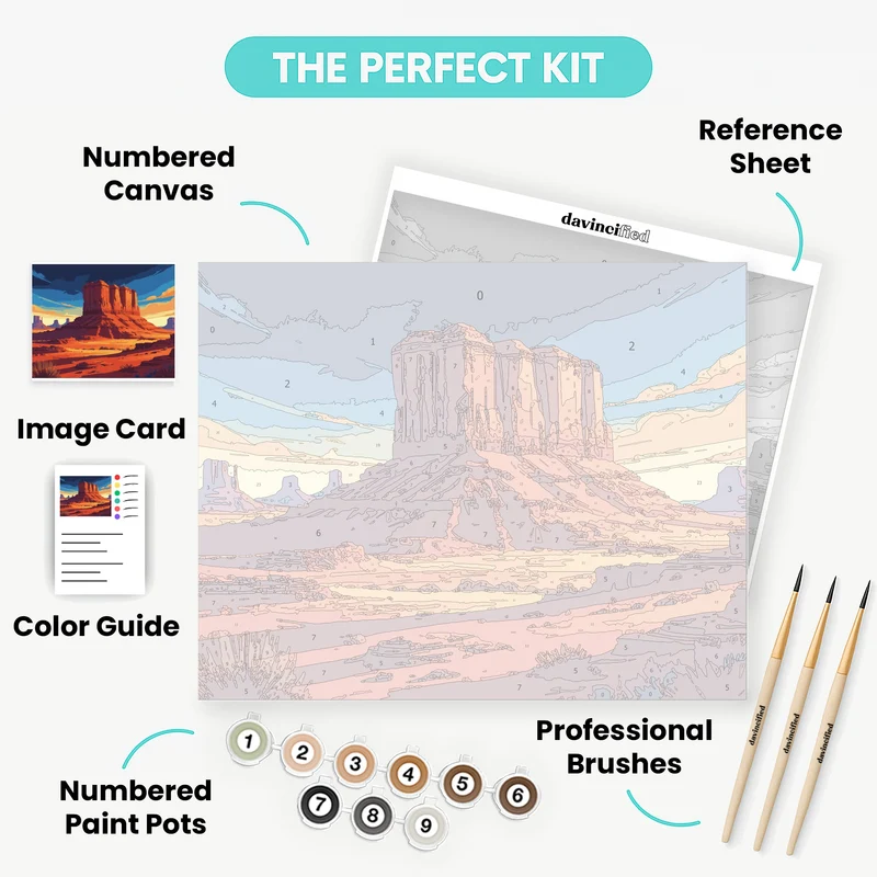 Desert Mesa Landscape - Paint by Numbers Kit