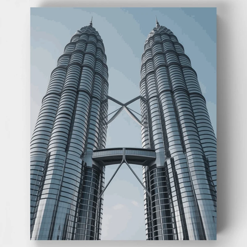 Petronas Twin Towers - Paint by Numbers Kit