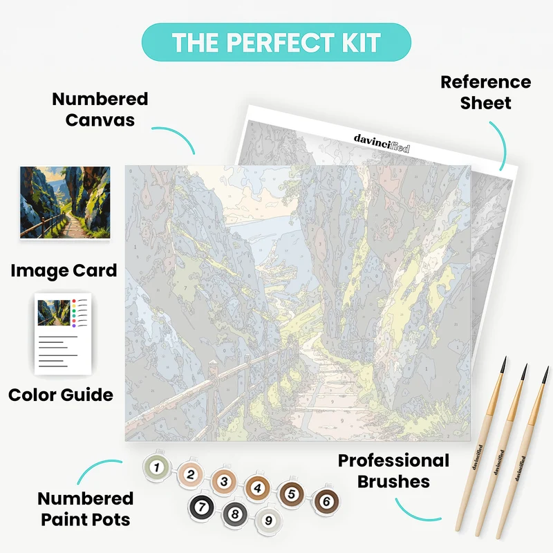 Mountain Trail Adventure - Paint by Numbers Kit