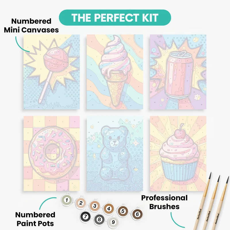 Pop Art - Mini Paint by Numbers Set