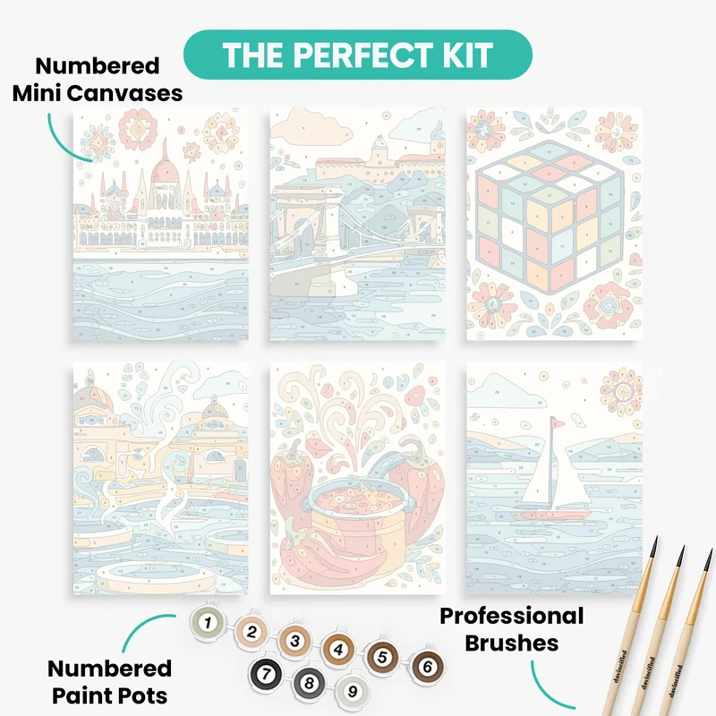 Hungary - Mini Paint by Numbers Set