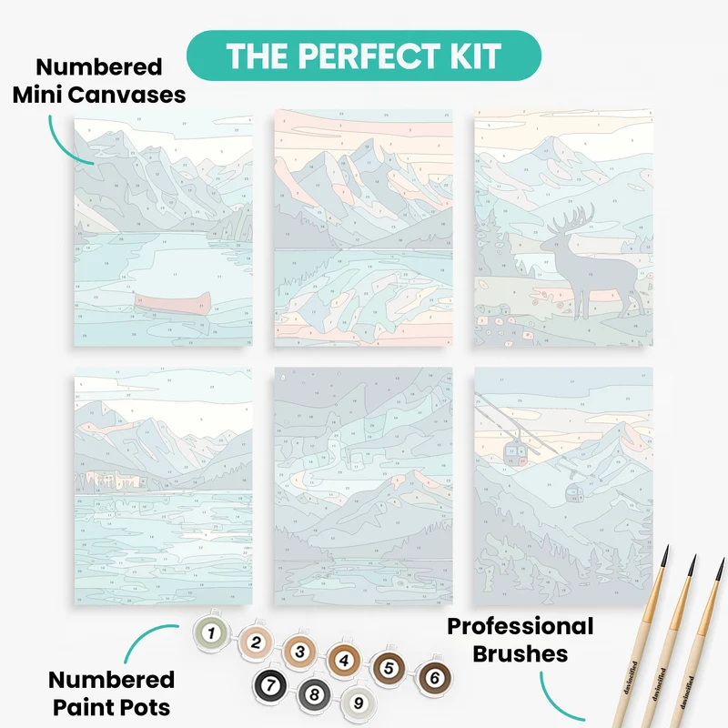 Banff National Park - Mini Paint by Numbers Set