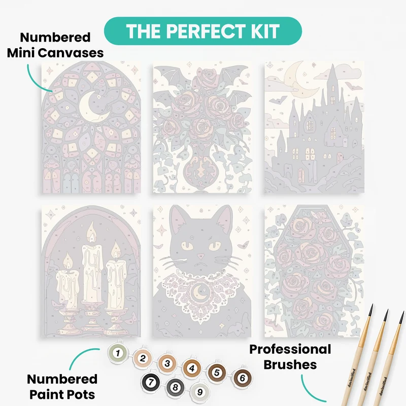 Gothic - Mini Paint by Numbers Set