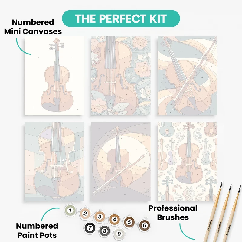 Violin - Mini Paint by Numbers Set