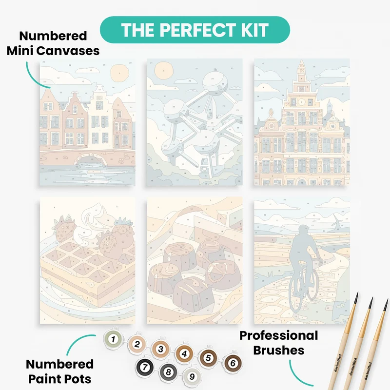 Belgian Heritage - Mini Paint by Numbers Set