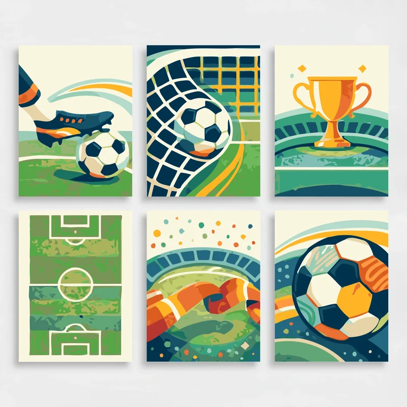 Soccer - Mini Paint by Numbers Set