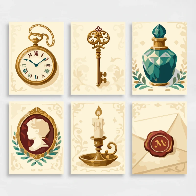 Antique - Mini Paint by Numbers Set