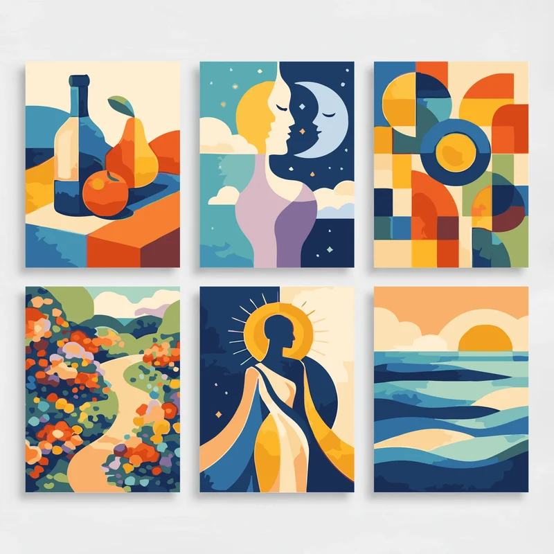 Fine Art - Mini Paint by Numbers Set