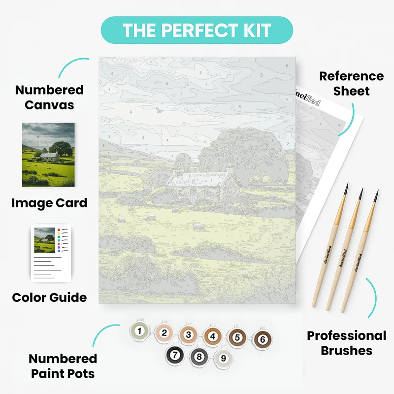 Irish Countryside Cottage - Paint by Numbers Kit
