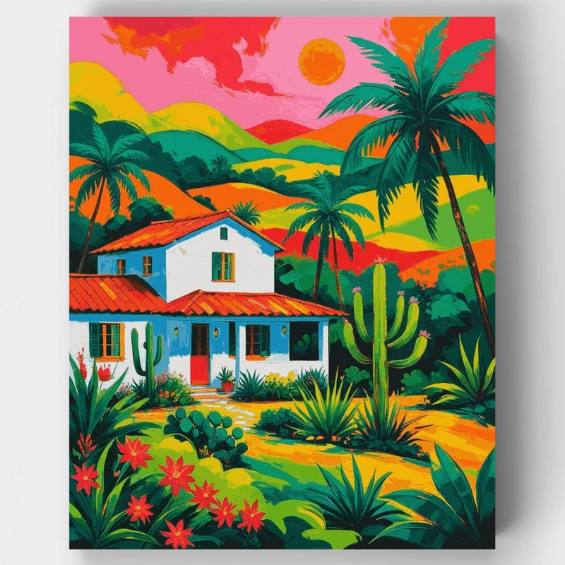 Mexican Desert Villa - Paint by Numbers Kit