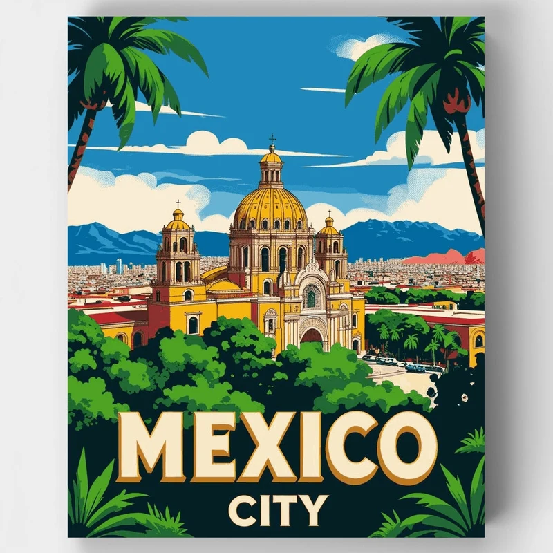 Mexico City - Paint by Numbers Kit