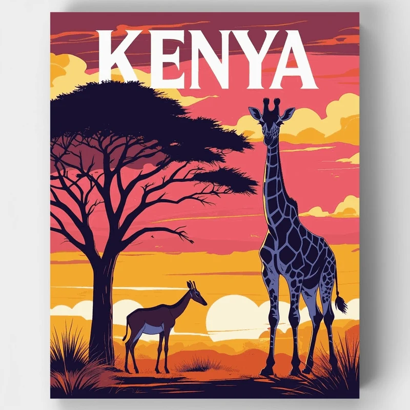 Kenya - Paint by Numbers Kit