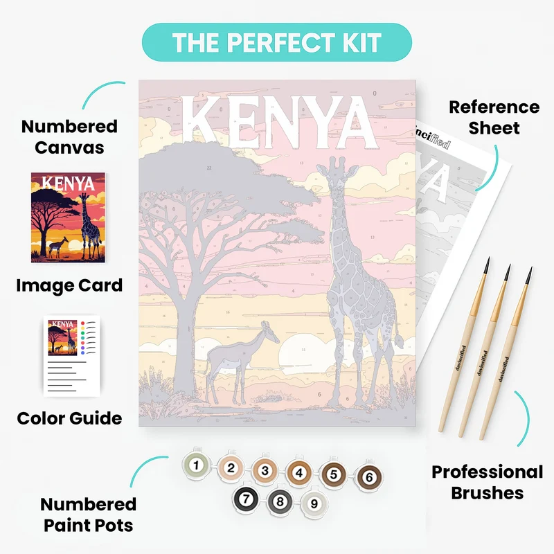 Kenya - Paint by Numbers Kit