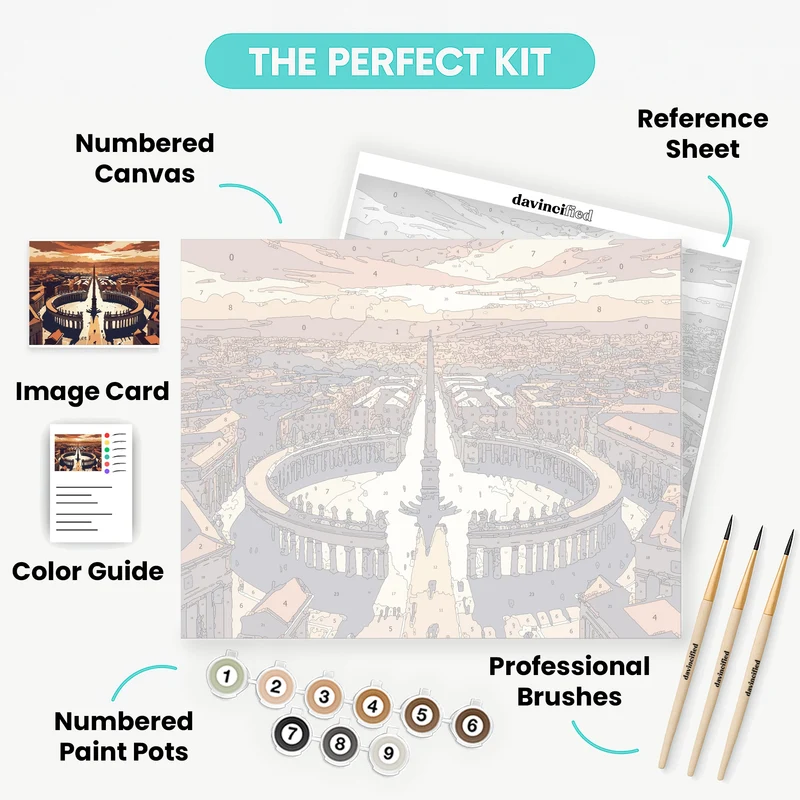 St. Peter's Square Vatican - Paint by Numbers Kit