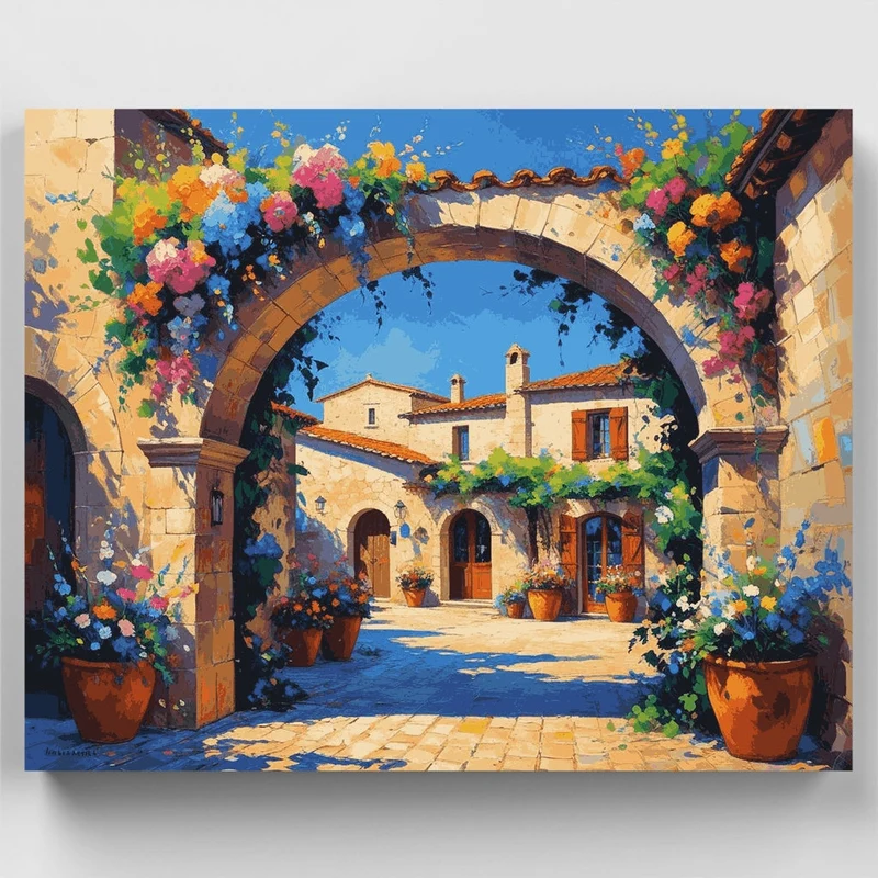 Tuscan Villa Archway - Paint by Numbers Kit