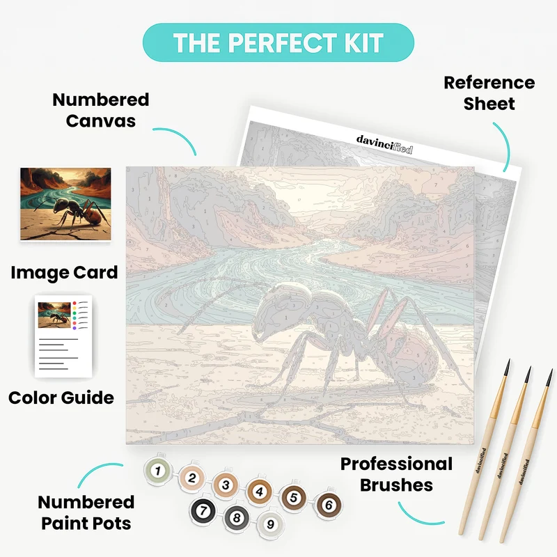 Giant Ant in Desert Canyon - Paint by Numbers Kit