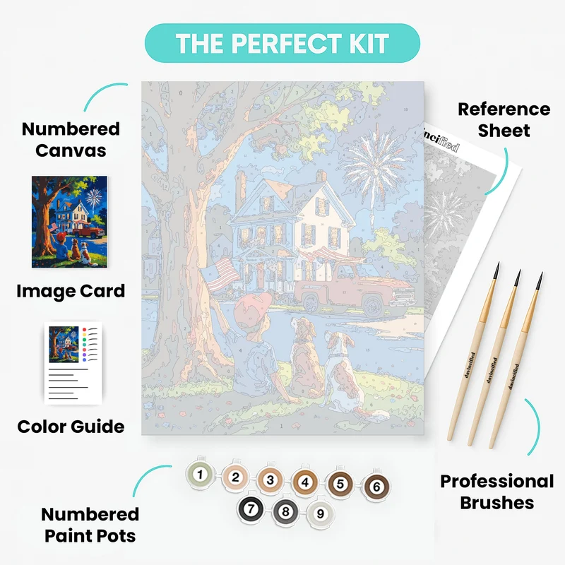 Fourth of July Celebration - Paint by Numbers Kit