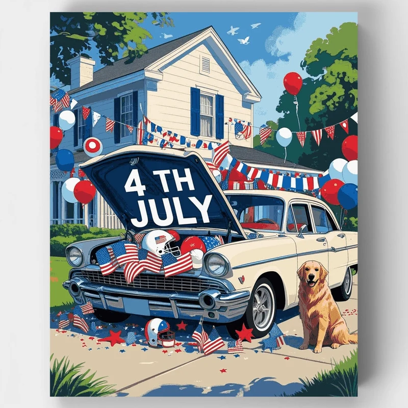 4th of July Celebration - Paint by Numbers Kit