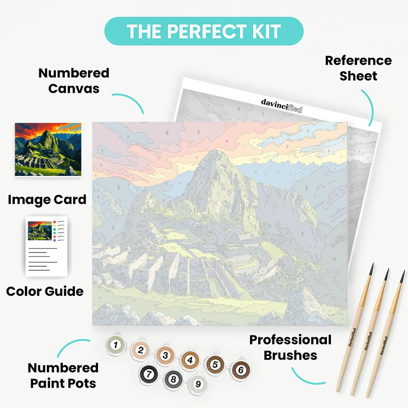 Machu Picchu Sunset - Paint by Numbers Kit