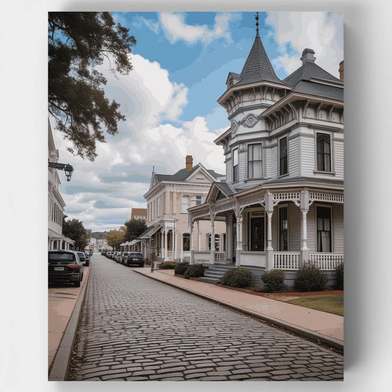 Victorian Street Scene - Paint by Numbers Kit